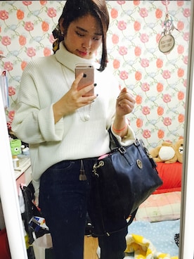 「metrocity」｜「アイテム（アクセサリー）」を使った、Jihyun(ジヒョン)さん（レディース・167cm）の冬コーディネート