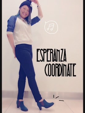 「ESPERANZA（エスペランサ）のアイテム（ブーティ）」を使った、ESPERANZAさん（レディース・162cm）の夏コーディネート