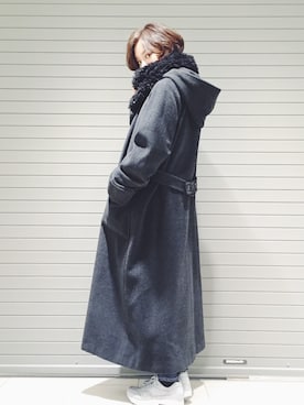「アンゴラ」｜「アイテム（ジャケット/アウター）」を使った、ARISAさん（レディース・157cm）の冬コーディネート