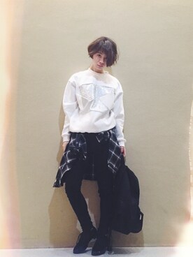 「スエット」｜ARISAさん（レディース・157cm）の冬コーディネート