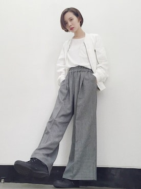 「jouetie（ジュエティ）のアイテム（ブルゾン）」を使った、ARISAさん（レディース・157cm）の春コーディネート