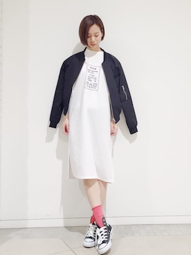 「A land（エーランド）のアイテム（ワンピース/ドレス）」を使った、ARISAさん（レディース・157cm）の春コーディネート