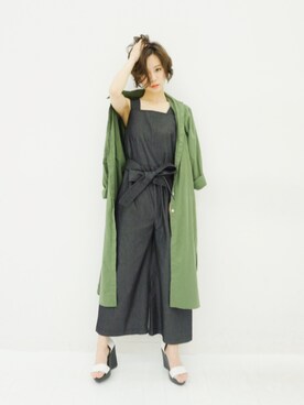 「Settimissimo（セッティミッシモ）のアイテム（オールインワン・サロペット）」を使った、ARISAさん（レディース・157cm）の夏コーディネート