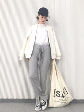 「made in HEAVEN（メイドインヘブン）のアイテム」を使った、ARISAさん（レディース・157cm）の春コーディネート