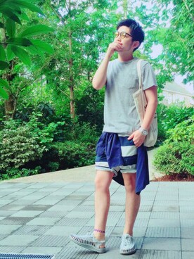 m i c h u 🍖さん（メンズ・176cm）の夏コーディネート