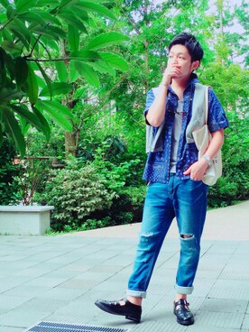 m i c h u 🍖さん（メンズ・176cm）の夏コーディネート