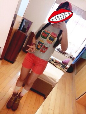 「UNIQLO（ユニクロ）のthe Simpsons（Tシャツ/カットソー、グレー系）」を使った、rokonanaさん（レディース・159cm）の春コーディネート