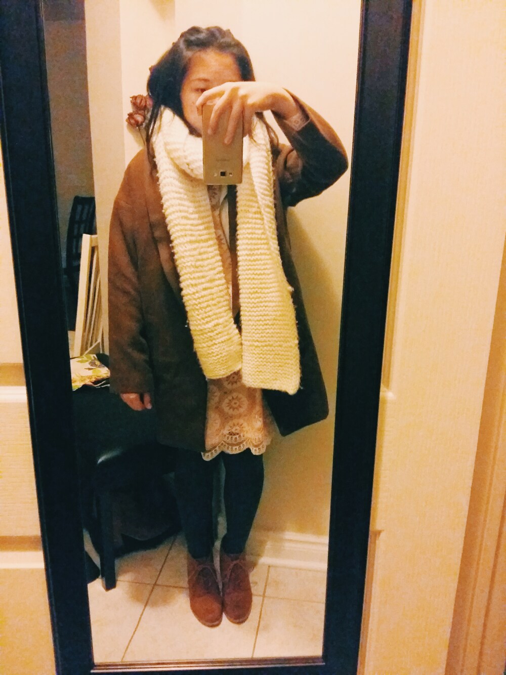 Lydia 🌼 靖琳さんの「Brown coat（FOREVER 21）」を使ったコーディネートの1枚目の写真