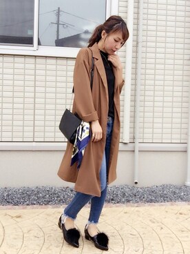 「GINETTE（ジネット）のアイテム」を使った、MIKUさん（レディース・158cm）の秋コーディネート