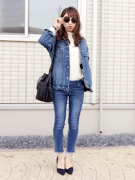 「Le Chione（ルキオネ）のアイテム」を使った、MIKUさん（レディース・158cm）の秋コーディネート