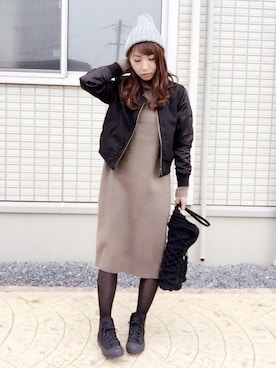 「YOSHIKO（ヨシコ）のアイテム」を使った、MIKUさん（レディース・158cm）の秋コーディネート