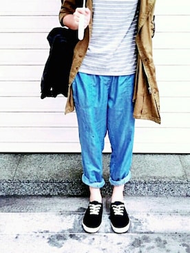 「TOMMY（トミー）のアイテム（バッグ）」を使った、Sattさん（レディース・155cm）の夏コーディネート