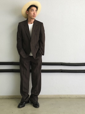 「 テーラードジャケット」｜_&Co.さん（メンズ・176cm）の春コーディネート