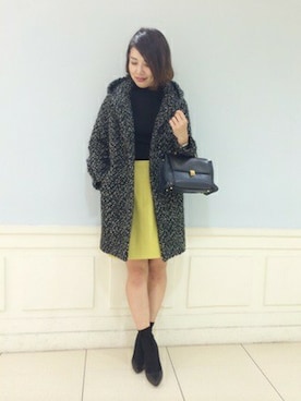 「Abahouse Devinette（ドゥヴィネット）のアイテム（その他アウター）」を使った、erinaさん（レディース・164cm）の秋コーディネート