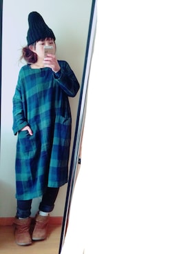 「アイテム（ダッフルコート）」を使った、まみどりさん（レディース・151cm・30代）の冬コーディネート