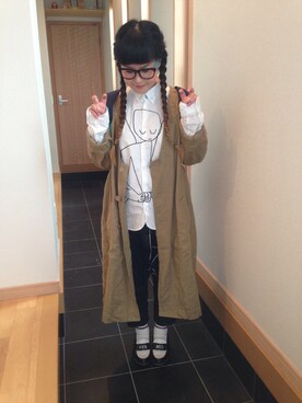 「FRAPBOIS（フラボア）のクレーデニム（デニムパンツ、ブルー系）」を使った、めぐみさん（レディース・151cm）の春コーディネート