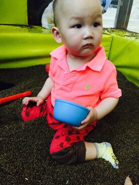 baby xun is wearing POLO RALPH LAUREN