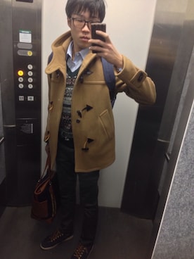 「BEAUTY&YOUTH UNITED ARROWS（ビューティーアンドユースユナイテッドアローズ）のアイテム（ダッフルコート）」を使った、mathさん（メンズ・180cm）の冬コーディネート