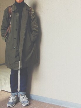 「SQUOVAL（スクオーバル）のアイテム」を使った、せんたーわけおさん（メンズ・176cm）の秋コーディネート