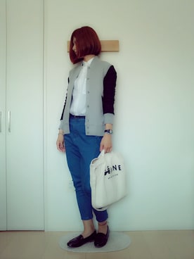 「JOURNAL STANDARD relume（ジャーナルスタンダード　レリューム）のアイテム（スタジャン）」を使った、haconaさん（レディース・169cm）の春コーディネート