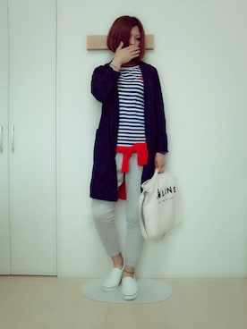 「ピクニック」｜「アイテム（ステンカラーコート）」を使った、haconaさん（レディース・169cm）の春コーディネート