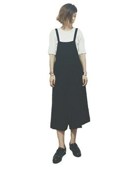 「BLACK BY MOUSSY（ブラックバイマウジー）のアイテム（オールインワン・サロペット）」を使った、haconaさん（レディース・169cm）の夏コーディネート