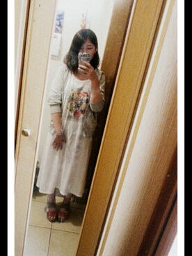 「on the couch（オンザカウチ）のアイテム（サンダル）」を使った、miiiiruさん（レディース・158cm）の夏コーディネート