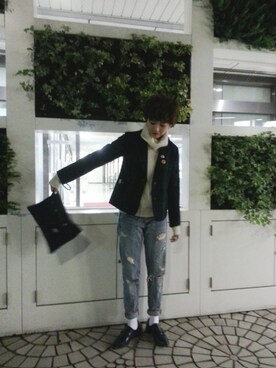 知久友里恵さん（レディース・165cm）の秋コーディネート