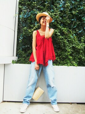 知久友里恵さん（レディース・165cm）の夏コーディネート