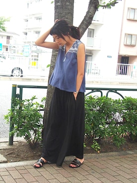 知久友里恵さん（レディース・164cm）の夏コーディネート