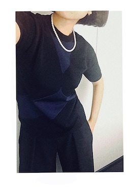 「N°21（ヌメロ ヴェントゥーノ）のアイテム（パンツ）」を使った、Aiko Kurikawaさん（レディース・175cm）の夏コーディネート