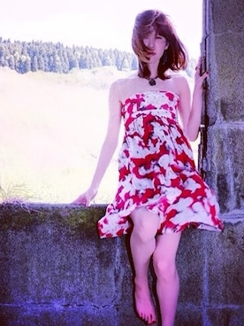 「reinette et mirabelle（レネット エ ミラベル）のアイテム（アクセサリー）」を使った、Mayumi Yoshidaさん（レディース・165cm）の夏コーディネート