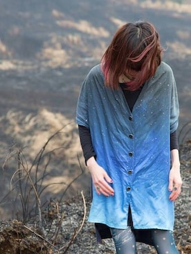 「blue」｜「アイテム（タイツ/ストッキング）」を使った、Mayumi Yoshidaさん（レディース・165cm）の夏コーディネート