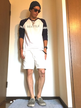 「challenger」｜「アイテム（アクセサリー）」を使った、たけまるさん（メンズ・184cm）の夏コーディネート
