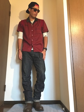 「challenger」｜「アイテム（アクセサリー）」を使った、たけまるさん（メンズ・184cm）の夏コーディネート
