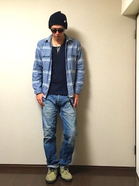 「challenger」｜「アイテム（アクセサリー）」を使った、たけまるさん（メンズ・184cm）の秋コーディネート
