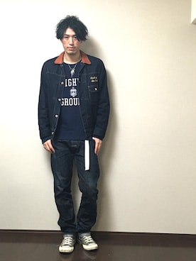 たけまるさん（メンズ・184cm）の秋コーディネート