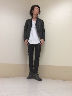 「モルガンオム」｜「アイテム（ブルゾン）」を使った、UDAさん（メンズ・165cm）の秋コーディネート