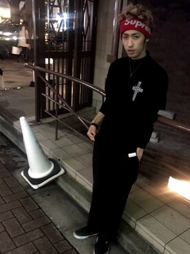 「アイテム（バングル/リストバンド）」を使った、MINX銀座二丁目店  橋口　建太さん（メンズ・173cm・20代）の秋コーディネート