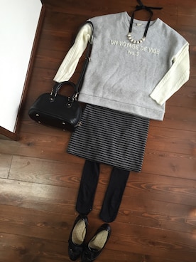 「パールアクセ」｜「アイテム（ブーティ）」を使った、kikiさん（レディース・155cm）の冬コーディネート