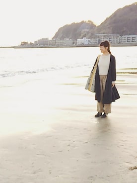 「カシュクール」｜「アイテム（その他アウター）」を使った、sabinoa.さん（レディース・154cm）の春コーディネート