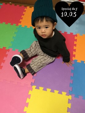 「スエット」｜Ruiさん（キッズ・80cm）の秋コーディネート