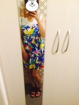 「ROSE BUD MINI（ローズ バッド ミニ）のアイテム」を使った、MISAKIさん（レディース・155cm）の夏コーディネート