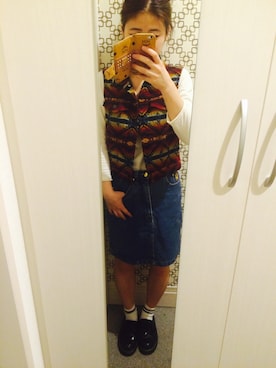 「PENDLETON（ペンドルトン）のアイテム（ベスト）」を使った、MISAKIさん（レディース・155cm）の夏コーディネート