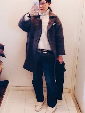 「Munich（ミューニック）のアイテム（ダウンジャケット/コート）」を使った、yukino_yucchinoさん（レディース・151cm）の冬コーディネート