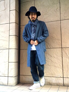 「RAGEBLUE（レイジブルー）のアイテム（その他アウター）」を使った、ごんさん（メンズ・166cm）の春コーディネート
