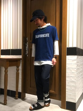 「RAGEBLUE（レイジブルー）のアイテム（キャップ）」を使った、ごんさん（メンズ・166cm）の春コーディネート