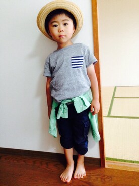 「カーゴパンツ」｜soharuさん（キッズ・100cm）の夏コーディネート