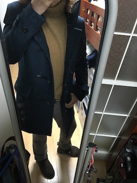 「ATTACHMENT（アタッチメント）のアイテム（ダッフルコート）」を使った、フォッカチオさん（レディース・163cm）の冬コーディネート