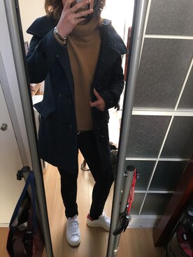 「ATTACHMENT（アタッチメント）のアイテム（ダッフルコート）」を使った、フォッカチオさん（レディース・163cm）の冬コーディネート